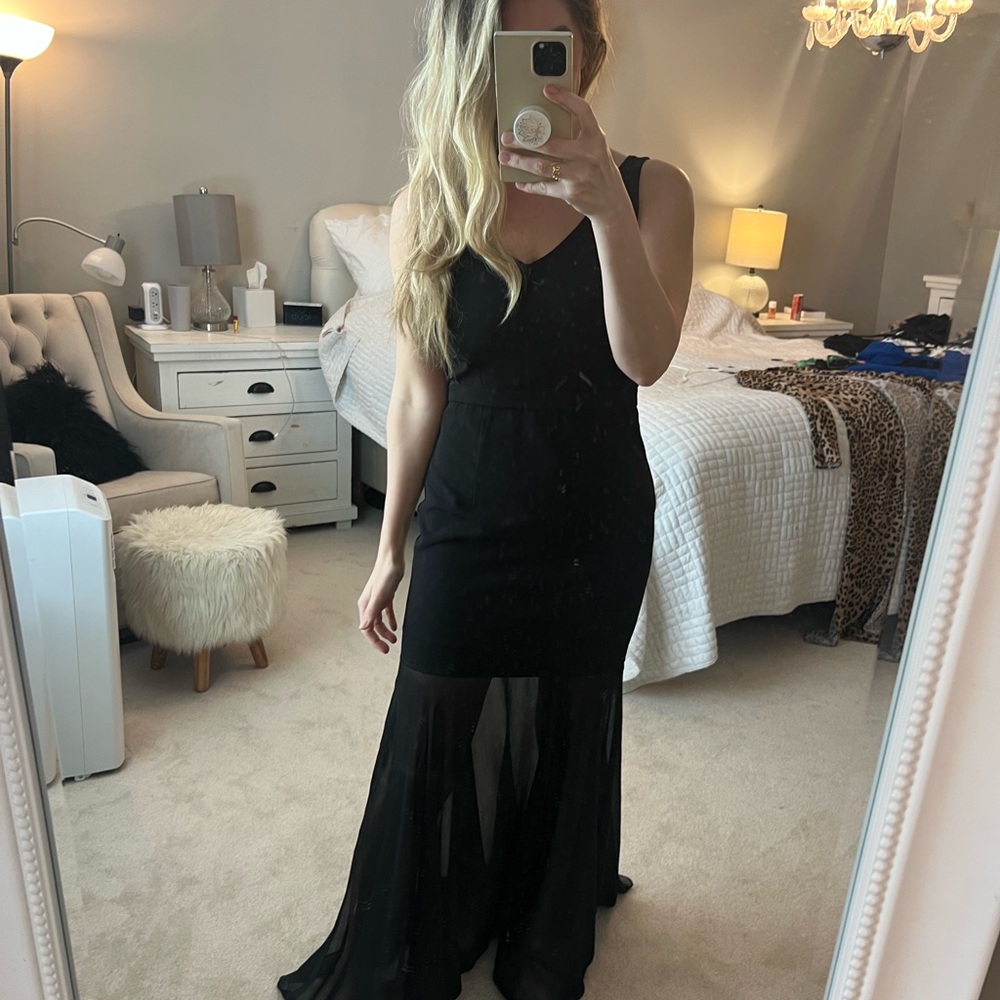 Sheer Black Evening Gown